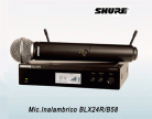 Micrófono Inalámbrico Shure BLX24R/B58 (de Mano + Rack)